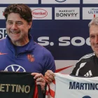Mauricio Pochettino posa con la camiseta de la selección de Estados Unidos durante su presentación oficial como entrenador.