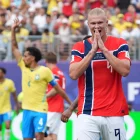 Erling Haaland en el partido entre Noruega y Brasil, en el Mundial 2026.