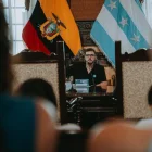 Aquiles Álvarez, alcalde de Guayaquil, durante una sesión del Concejo Cantonal.