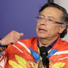 El presidente de Colombia, Gustavo Petro, habla durante una rueda de prensa el 3 de agosto de 2026, en Bogotá (Colombia).