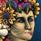 "Noche primaveral" es una de las obras que el artista peruano Pablo Ramírez Vega expone en la Casa de la Cultura núcleo de Guayas.