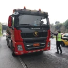 Personal de la AMT realiza controles a vehículos pesados en la Ruta Viva.