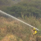 El incendio forestal en el sector de Rayocucho, Calacalí, se mantiene activo desde el 10 de agosto.