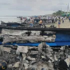Las embarcaciones quedaron destrozadas en Manta