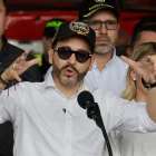 El presidente Aberlado de la Espriella, desde Pereira, brinda una rueda de prensa en la que actualizó cifras del terremoto.