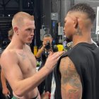 Instantes en que Ian Garry confrontó a Michael Morales tras el UFC 330.
