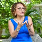 Liliana Muñoz, vicepresidenta regional de América Latina de la OMEP, durante su primera visita a Guayaquil.