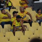 Poca afición se presentó en el Monumental para el partido entre Barcelona SC y Guayaquil City.