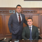 Michele Sensi-Contugi y Daniel Noboa juntos.