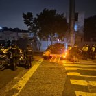 Policías y agentes de tránsito realizaron el operativo en el centro de Guayaquil la noche del jueves 20 de agosto.