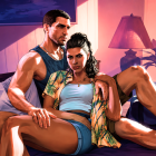 Ilustración del protagonista del juego GTA VI.