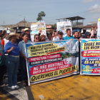 Los manifestantes estuvieron durante unas tres horas en la vía Daule-Nobol.