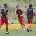 Damián Díaz (c) cumplirá su tercer ciclo con Barcelona SC.