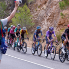 Un grupo de escapados durante la séptima etapa de La Vuelta a España