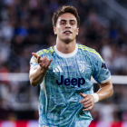 Kenan Yildiz, futbolista del Juventus, durante un partido con el conjunto italiano.