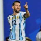 Lionel Messi con la Selección de Argentina.