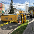 Dos furgonetas escolares chocaron en La Mariscal, Quito, durante la mañana del 2 de septiembre, provocando el cierre temporal de la vía.