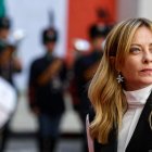 La primera ministra italiana, Giorgia Meloni, el pasado 20 de abril de 2026 en el Palazzo Chigi en Roma, Italia.