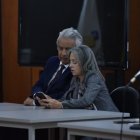 El expresidente Lenín Moreno y su esposa, Rocío González, en la audiencia de suspensión condicional de la pena del caso Sinohydro.