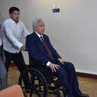 Lenín Moreno y Rocío González al ingreso de la audiencia del caso Sinohydro.