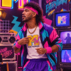 El jugador Junior Sornoza también cayó en la fiebre ochentera de IDV.
