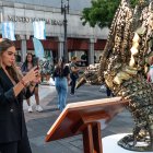 Neumáticos y otros residuos se transforman en obras de arte en Guayaquil.