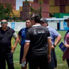 Una de las inspecciones al estadio Alejandro Ponce escenario del partido Astillero FC y Católica.