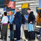 Terminal 5 de Heathrow en Londres, este miércoles. Al menos 250 vuelos han sido cancelados este miércoles en el Reino Unido.