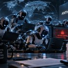 Un enjambre de agentes de inteligencia artificial puede coordinar tareas y tomar decisiones de forma autónoma para alcanzar un objetivo común. Imagen generada con IA
