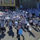 Familiares de personas desaparecidas y ciudadanos realizan una marcha pacífica este domingo en el municipio de Culiacán, en Sinaloa (México).