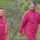 Marcelo Gallardo (izq.) y Matías Biscay (der.) durante su etapa juntos en River Plate.