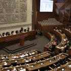 Senadores participan en una sesión este miércoles, en La Paz (Bolivia).
