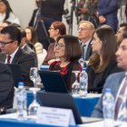 Varios jueces anticorrupción, entre estos Silvana Velasco, en un curso sobre lavado de activos, en 2025.Cortesía
