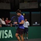 El tenista ecuatoriano Andrés León no pudo en su partido de singles.