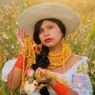 Las hualcas que diseña han llamado la atención por su elaboración y carga cultural.