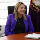 La prefecta subrogante de Chimborazo, Mónica Loza Torres.