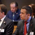 Daniel Noboa durante una de las reuniones bilaterales en el marco de la Asamblea de la ONU.