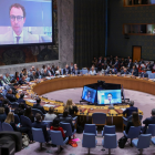 El director ejecutivo de Anthropic, Dario Amodei, interviene virtualmente durante una reunión del Consejo de Seguridad sobre IA en el marco de la Asamblea General de las Naciones Unidas, en Nueva York (EE. UU.)