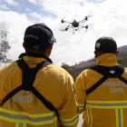 Con drones se monitorea el cerro Casitagua tras el incendio forestal.