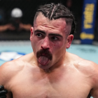 Luis Hernández, ‘The Stache’, durante uno de sus combates de artes marciales mixtas antes de su debut en UFC.