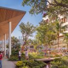 Fotografía cedida por la Universidad Carnegie Mellon (CMU) de una ilustración conceptual del futuro nuevo campus.
