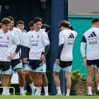 La selección argentina participan en un entrenamiento en Ezeiza (Argentina).