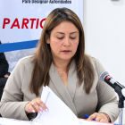 Gabriela Sierra fue la abogada que representó a Hamilton Taramuel en la audiencia de impugnación.