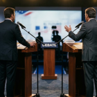 Imagen, generada con IA, para graficar un debate entre candidatos, para las elecciones seccionales.