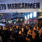 Protesta en la Puerta del Sol tras el rechazo en votación de los dos decretos sobre vivienda.