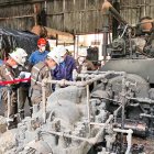 Sebastián Maag, gerente general de Petroecuador, recorrió la estación afectada para supervisar los trabajos.