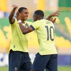 Edwin Quintero (i) fue una de las figuras del Sudamericano Sub-17 con Ecuador.