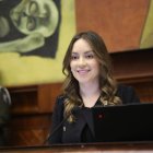 Mishel Mancheno es la actual presidenta de la Asamblea Nacional en reemplazo de Niels Olsen.