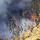 Los incendios forestales se mantienen activos en tres provincias de Ecuador, según la Secretaría Nacional de Gestión de Riesgos. Imagen referencial.