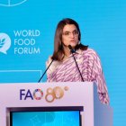 María José Pinto lidera a Ecuador en la FAO, este 12 de octubre, en Roma, para atraer inversiones.